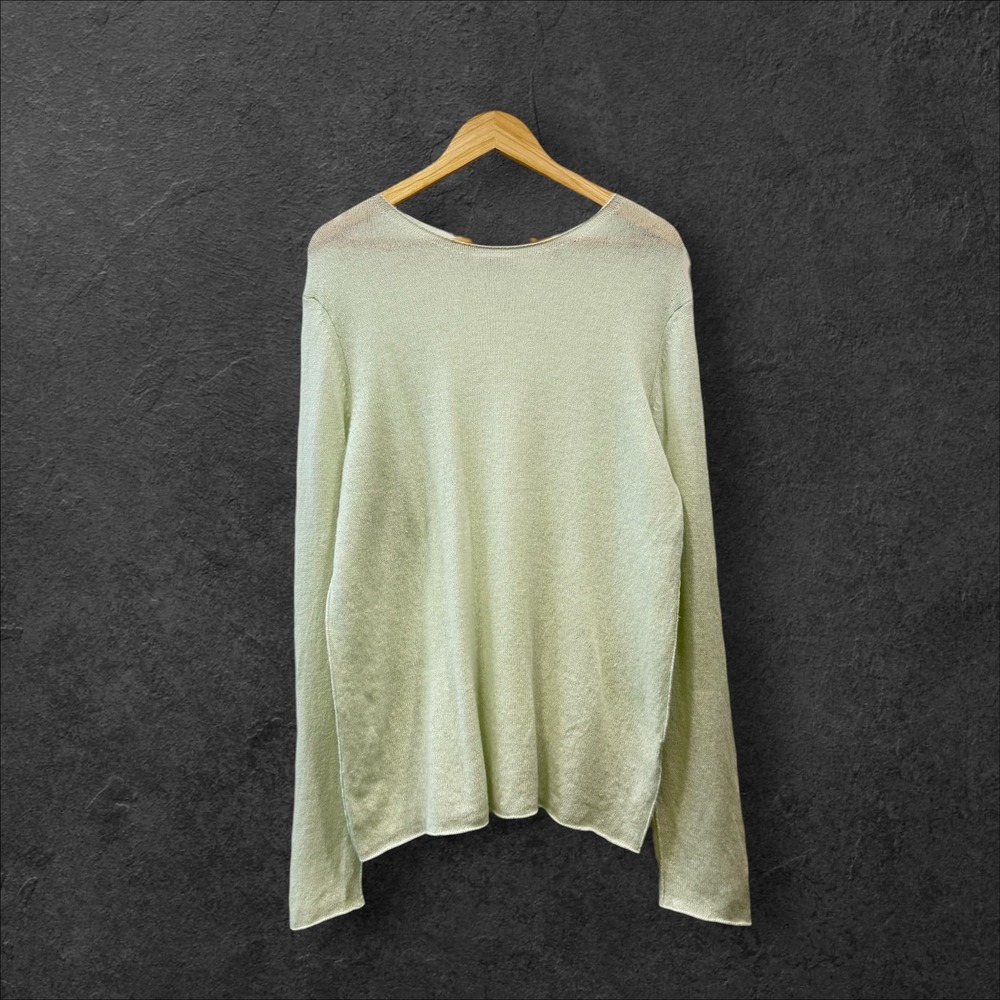Vince Womens 2X Mint Green 100% Cashmere Crew Neck  Sweater